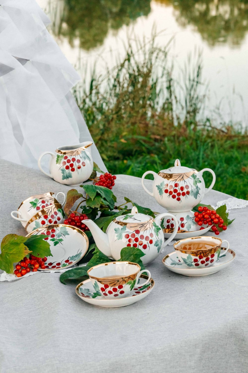 Сервиз чайный 15 предм. Тюльпан Калинка