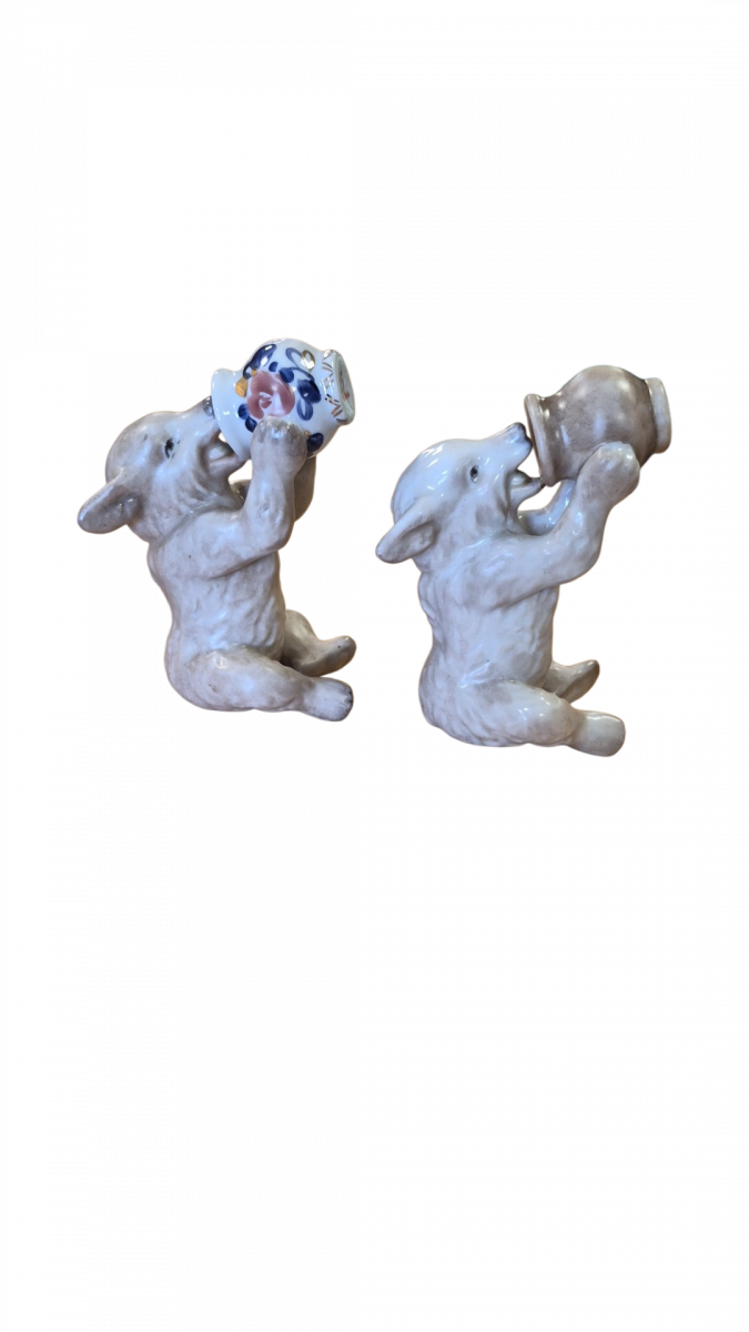 Скульптура "Медвежонок с горшочком" авт.Сотников А.Г. рос. Шапкина И.А