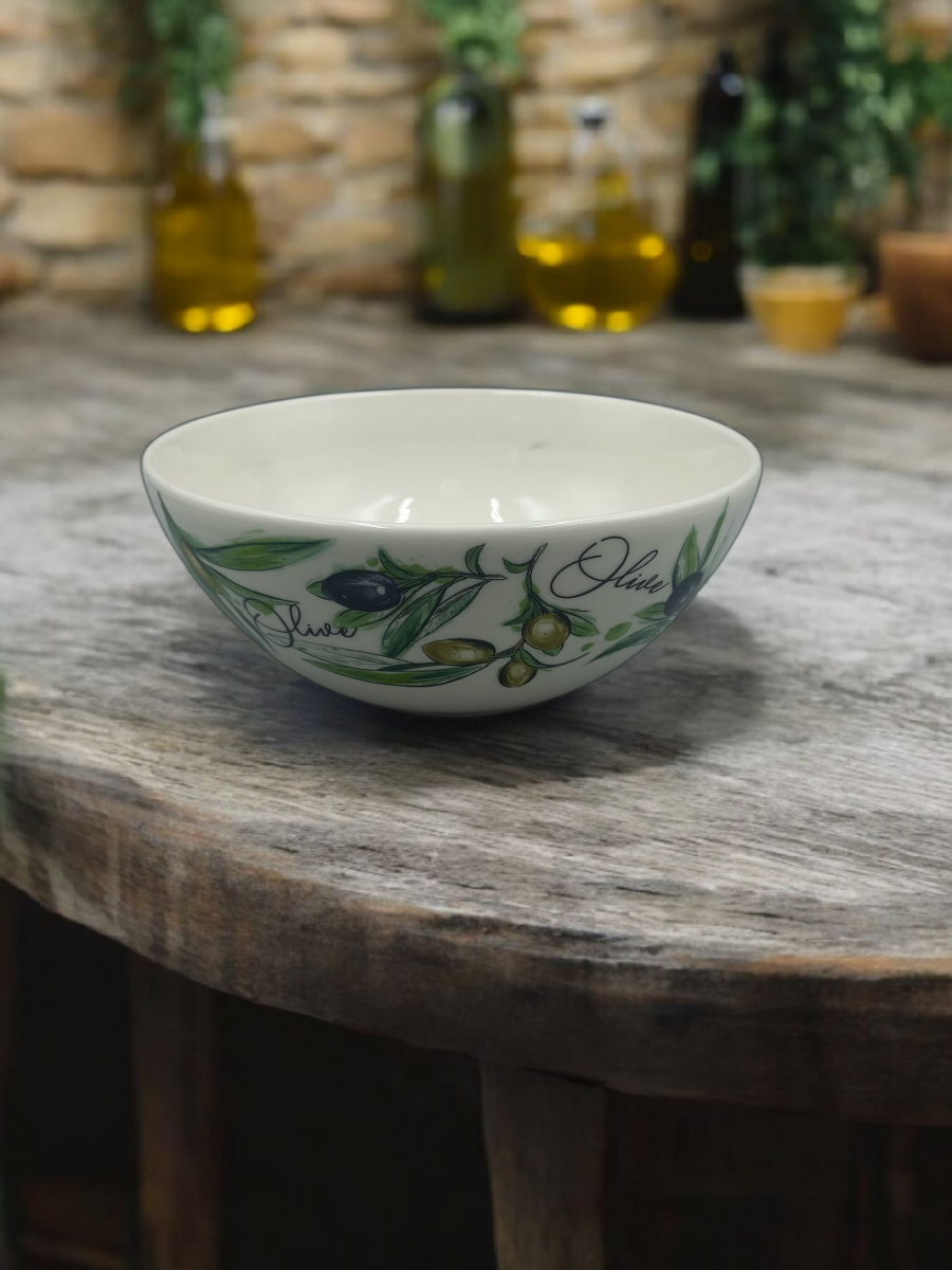 Набор 4 предм.Миска 160 мм.Оливки керамика