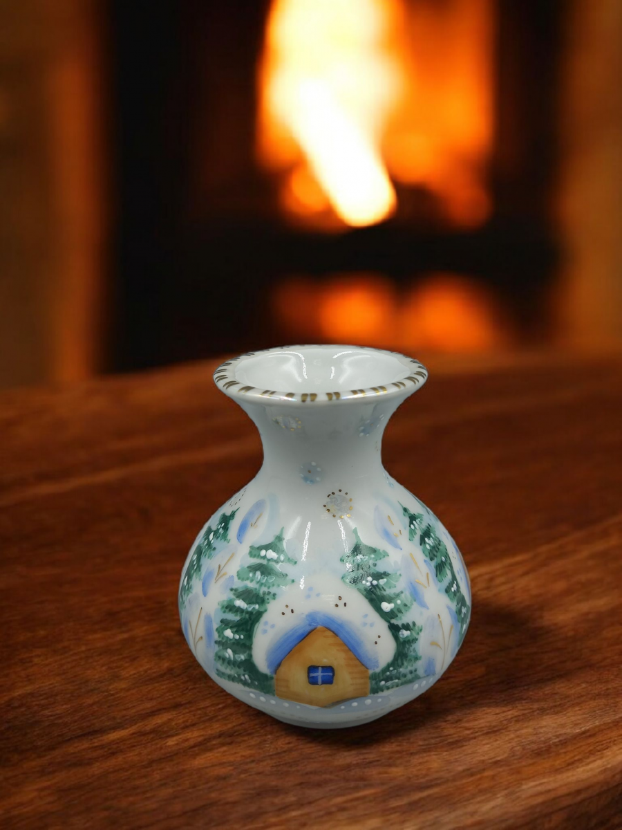 Ваза Бутоньерка Зимушка рос.Полякова С.Ю.