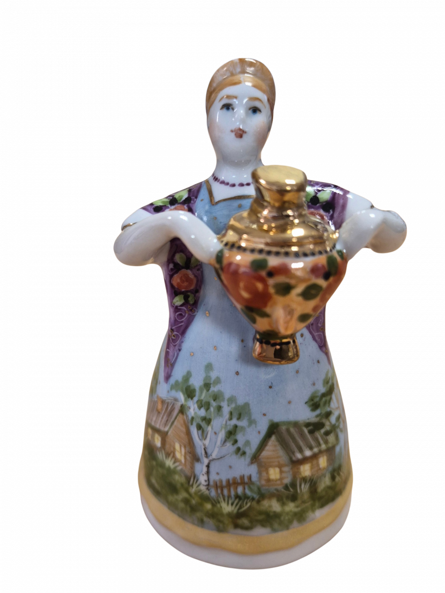 Скульптура"Девушка с самоваром" авт.рос.Коришева О.П