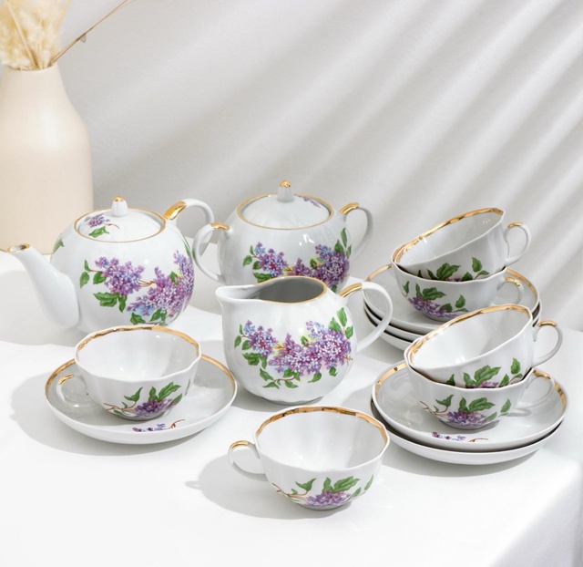Сервиз чайный 15 предм. Тюльпан Сирень