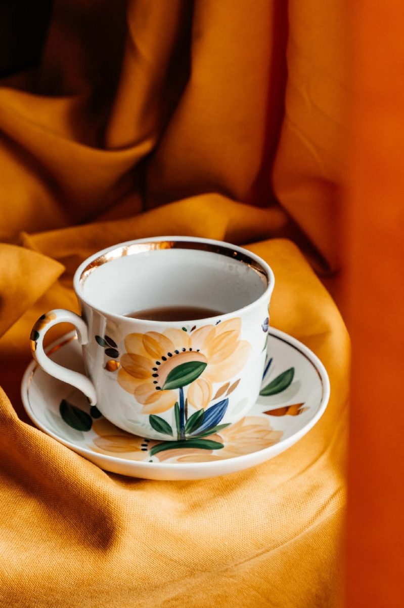 Чашка чайная с блюдцем 450 мл Ностальгия Летнее утро