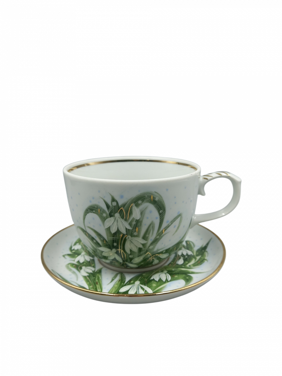 Чашка чайная с блюдцем Колокол Пробуждение рос.Иванова М.В