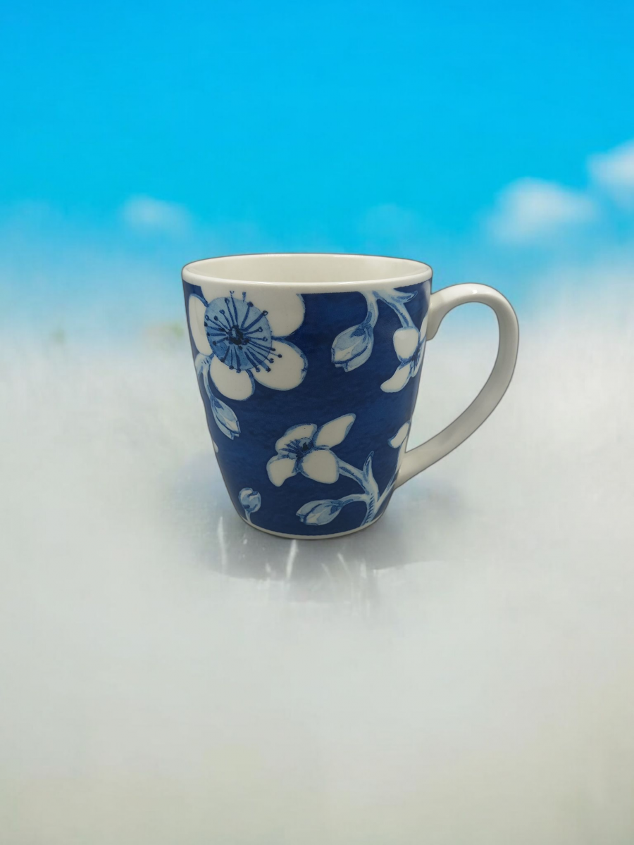 Набор 4 предм.Кружка 400 мл Сатурн Синие цветы керамика