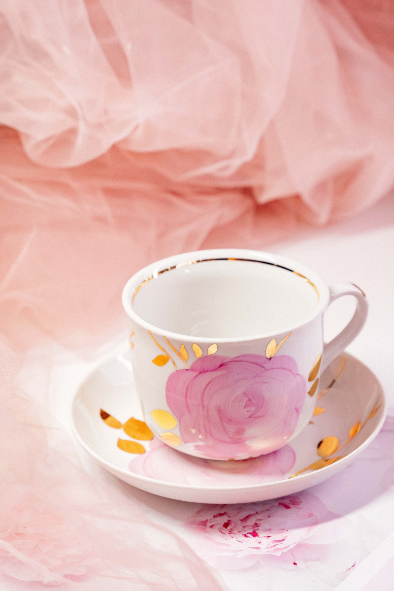 Чашка чайная с блюдцем 450 мл Ностальгия Весенний