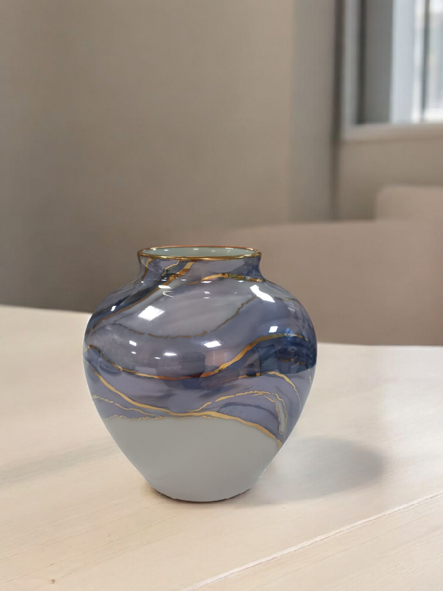 Ваза Пухленькая Морская гладь авт.рос.Ковтун С.А.