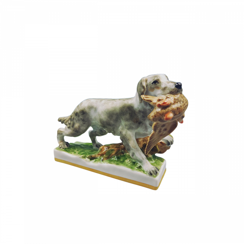 Скульптура"Собака с уткой"  авт.Пустыгин Н.П.рос.Полякова С.Ю.